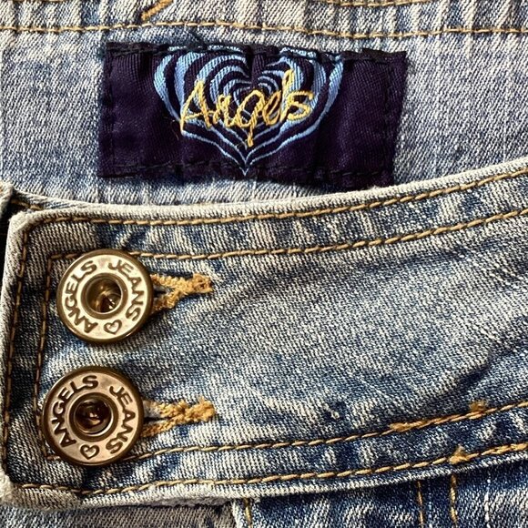 Angels Denim Pleated Skirt Jr Sz 5 Blue #310C - Picture 6 of 8